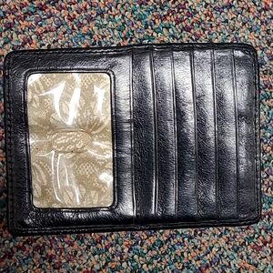 Like New HOBO euro slide black leather credit card wallet